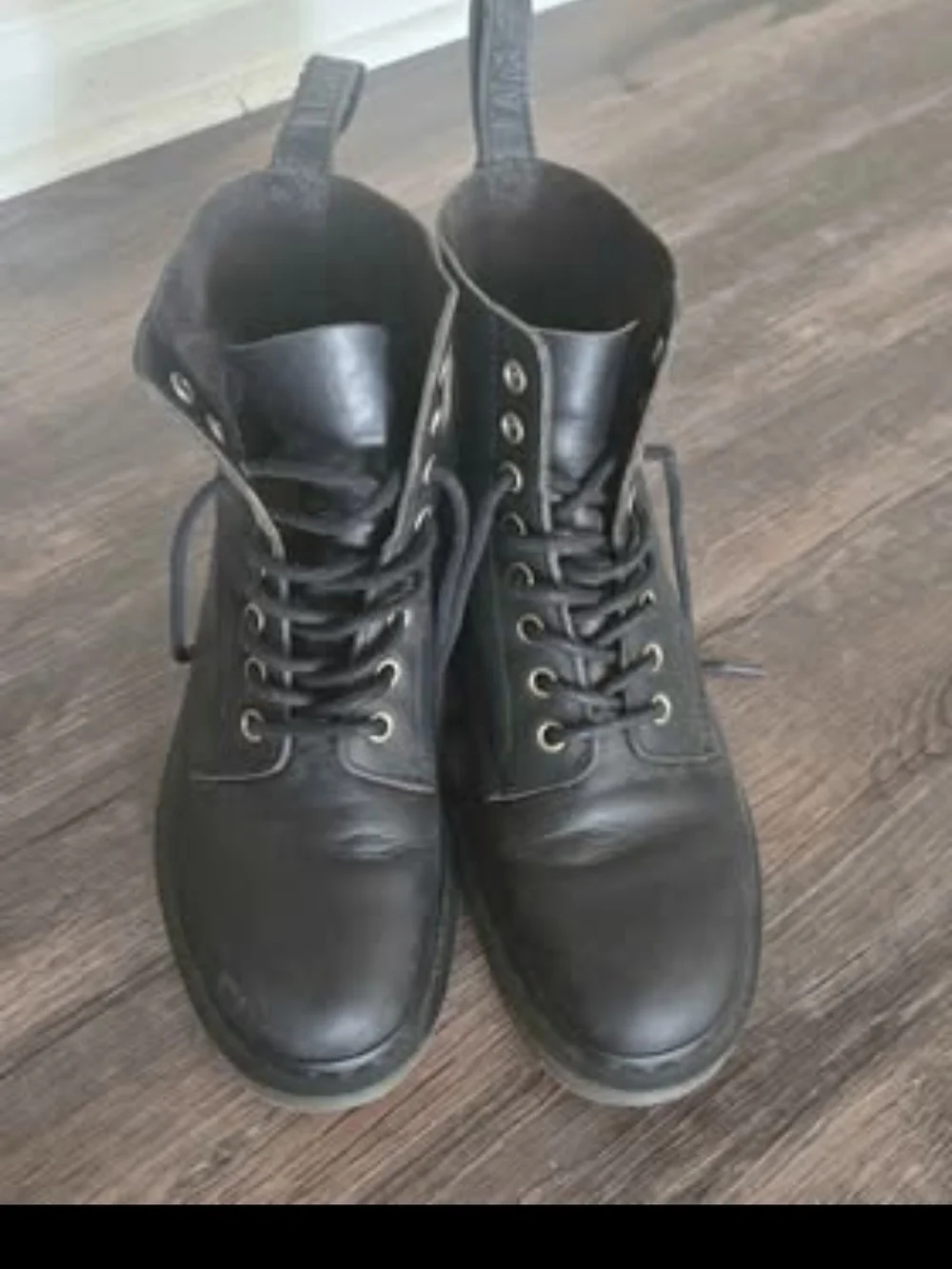 Dr. Martens Black Leather Lace-Up 6-Eye Boots